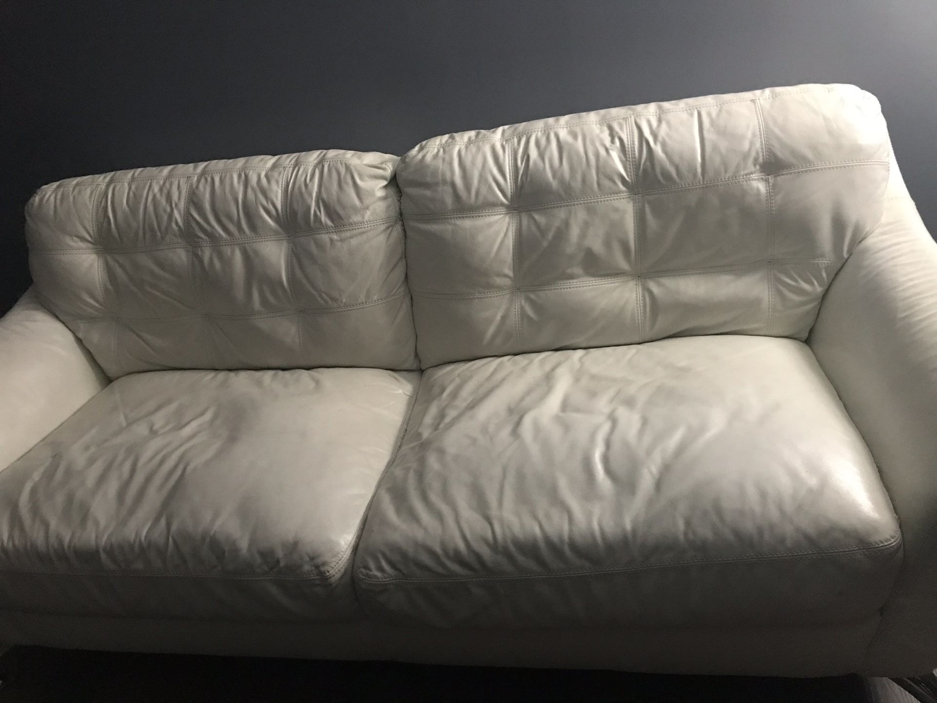 Faux Leather Couch