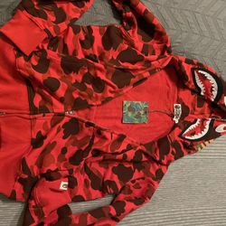 Bape Red Abc Camo Full Zip 