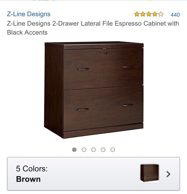 Z Line Expresso Hanging Filing Cabinet System 2 Shelves For Sale