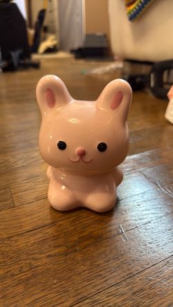 Ceramic bunny Piggy Bank ( about 5 in. tall)