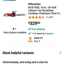 Milwaukee Chainsaw