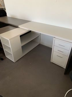 Desk l shape white 60”x48”