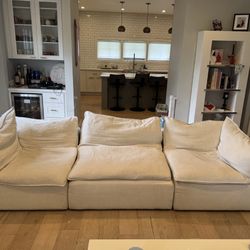 7 Piece Modular Sectional Couch Beige