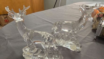 Lead Crystal Deer Figurines Set – Germany “Wonders of the Wild” (2 Pieces)