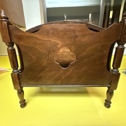 Vintage Mcm Canterbury Wooden Magazine Book Rack