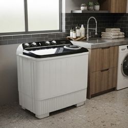 Premium Levella Twin Tub Washing Machine, 14 Kg (30.9 Lb) Capacity with Built-In Drain Pump, White (PWM1430PX)