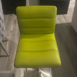 ZURI: Three Lime Green Stools 
