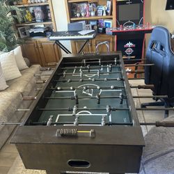 Solid Wood Foosball Table – Sturdy, Used Condition