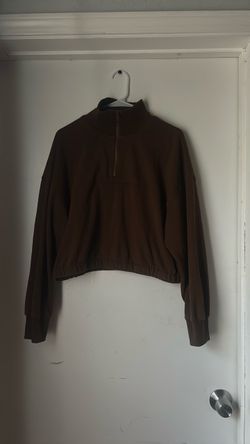 Juniors long sleeve pullover sweater size M brown