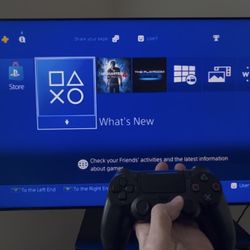 Ps4 Wireless Controller Black With Cable