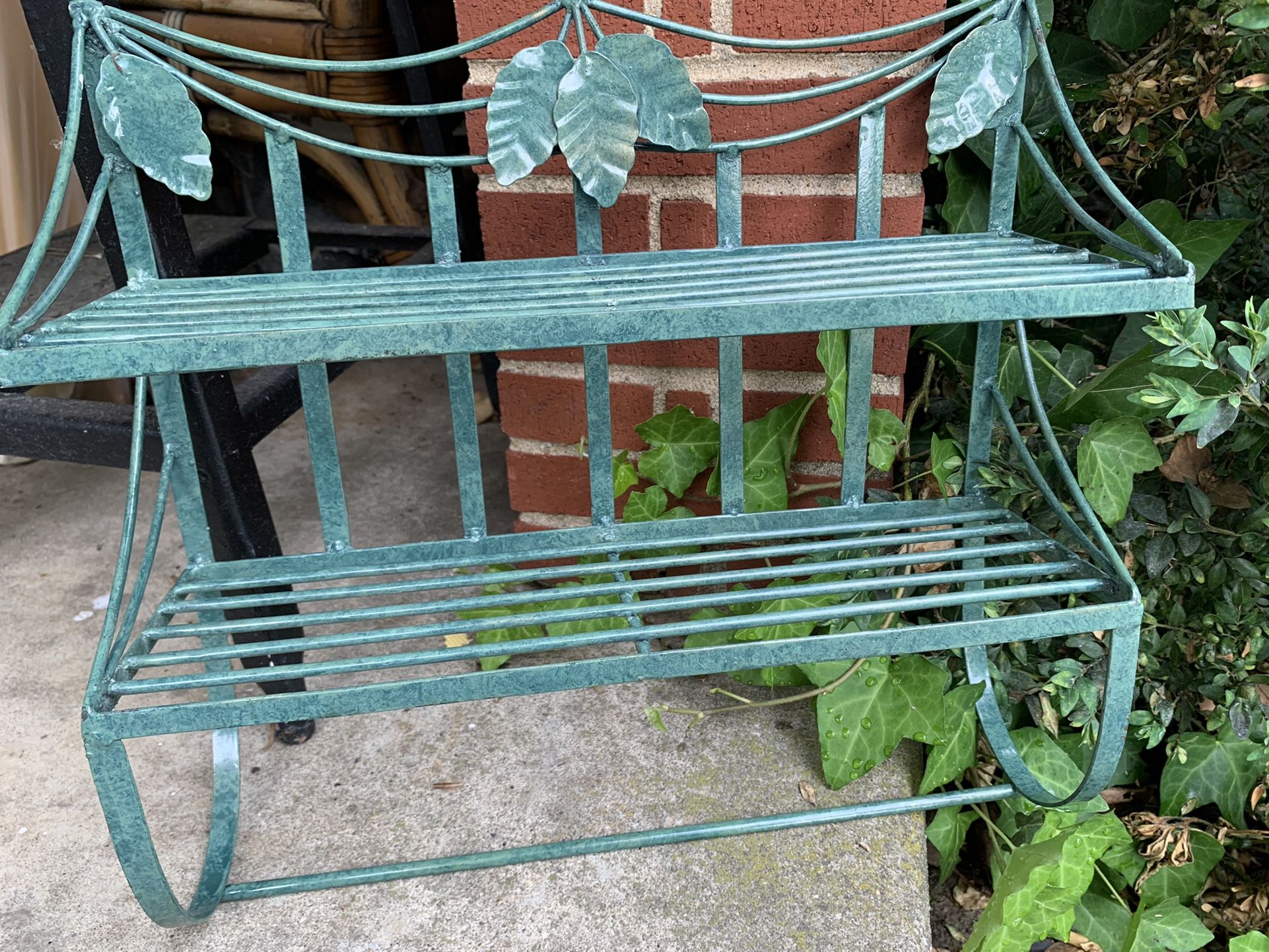 Small Green Metal Shelf
