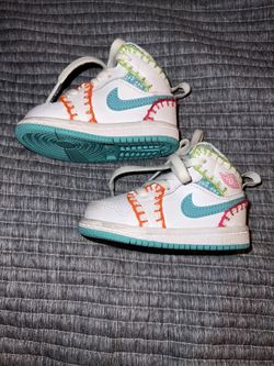 4c Jordan 1 Mid SE Washed Teal Rush Pink (TD) 