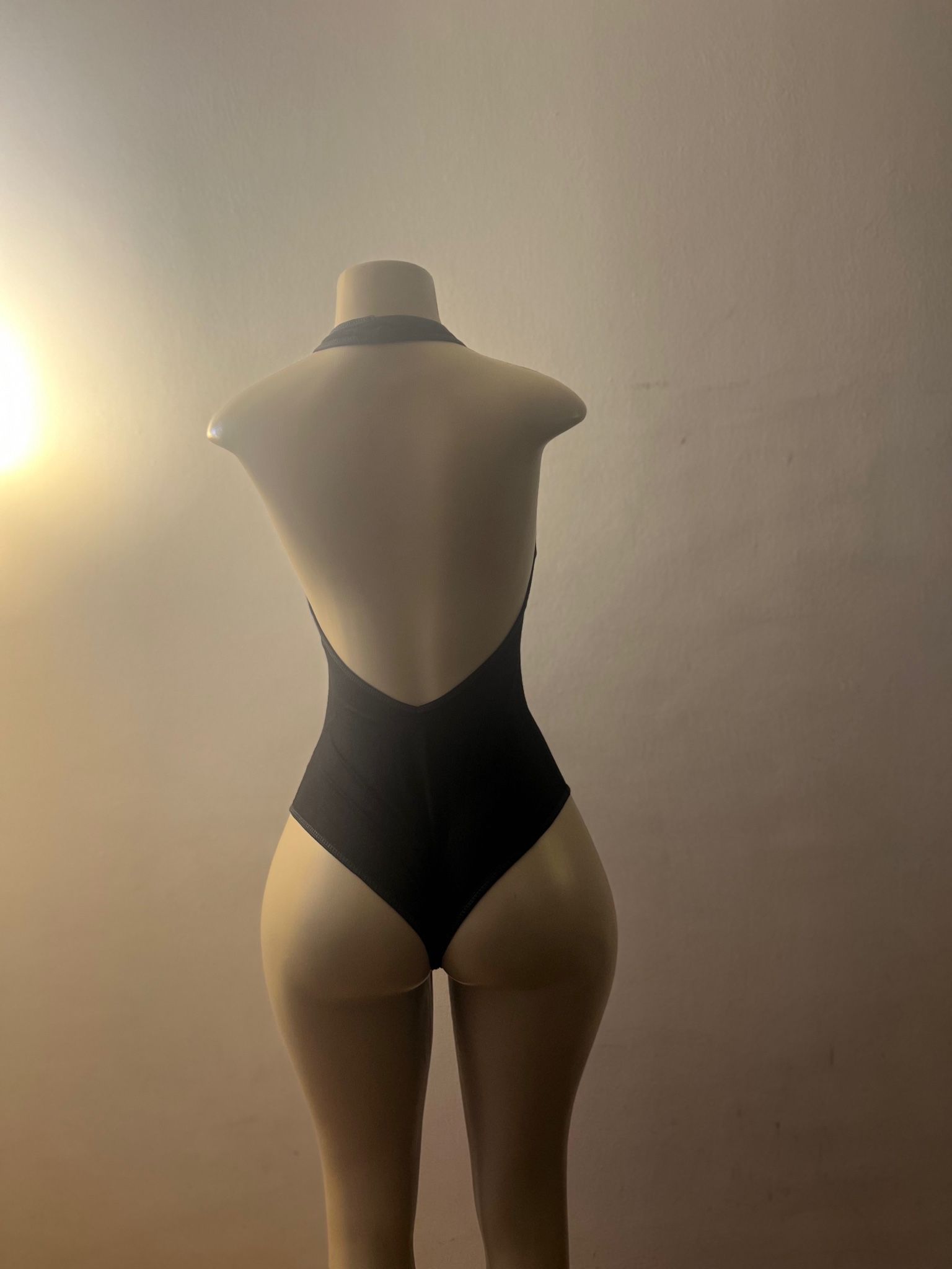 Black Halter Bodysuit