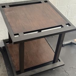 2 matching Metal & Wood End Tables