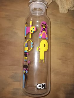 Cartoon network glass bottle with stopper