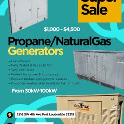 Propane Generators Available For Sale! Starting at $1000