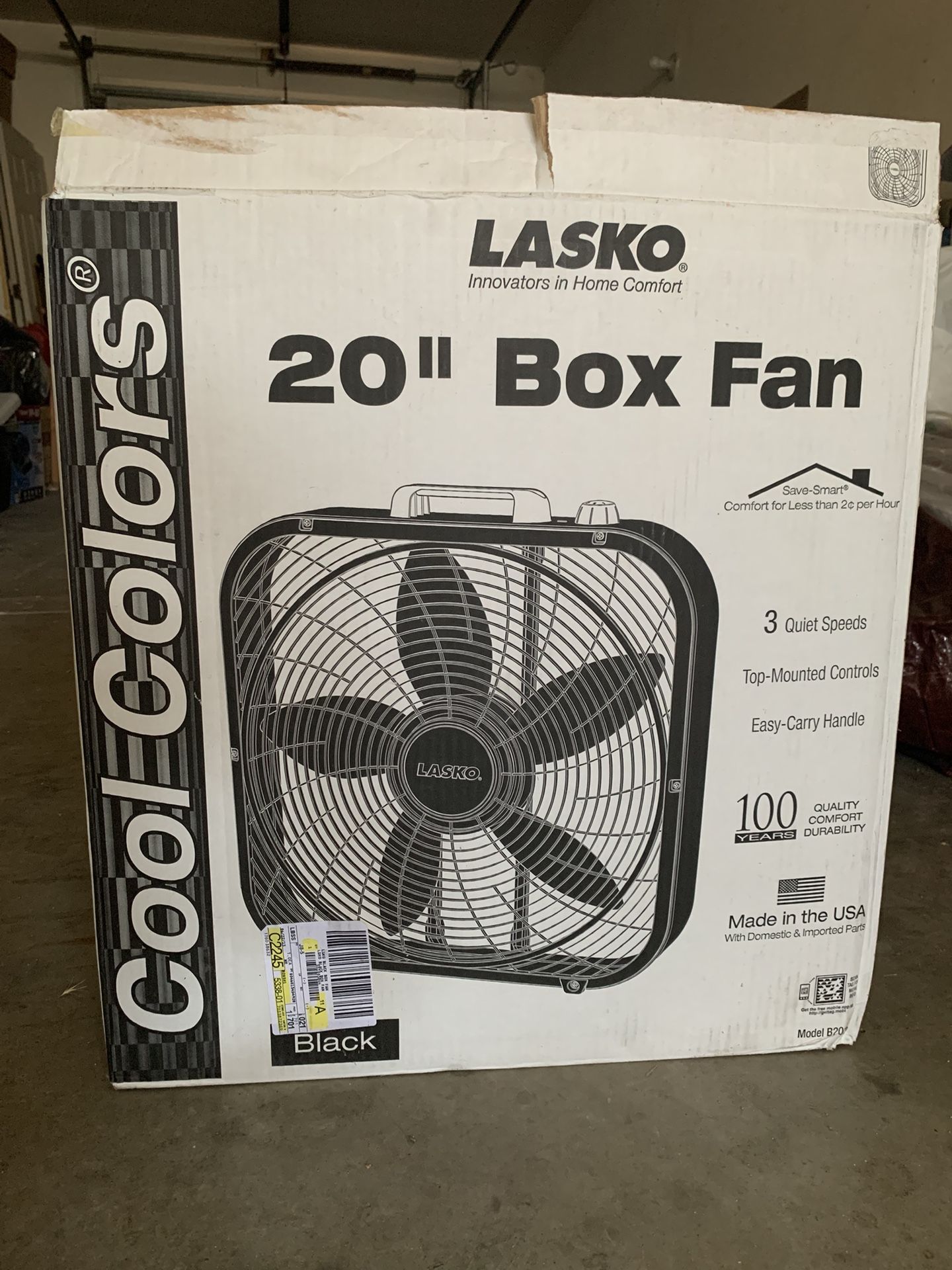 3 Speeds 20” Fans