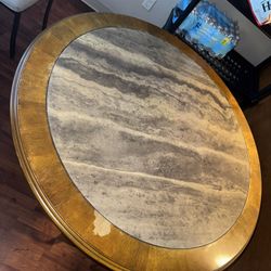 Marble Dining Table W/ 4 Chairs