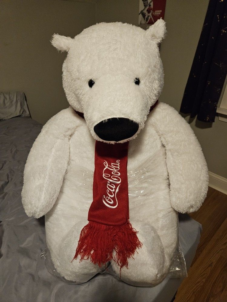Large Coca Cola Plush Bear