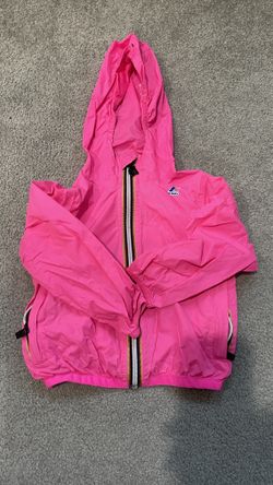 Kway Kids Packable Full Zip Rain Jacket Pink - Pre-owned