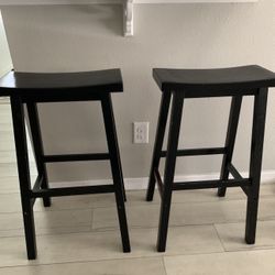 2 Black Barstools