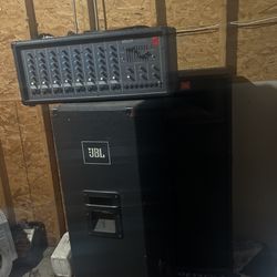 2 JBL Speaker  And  Power Mixer