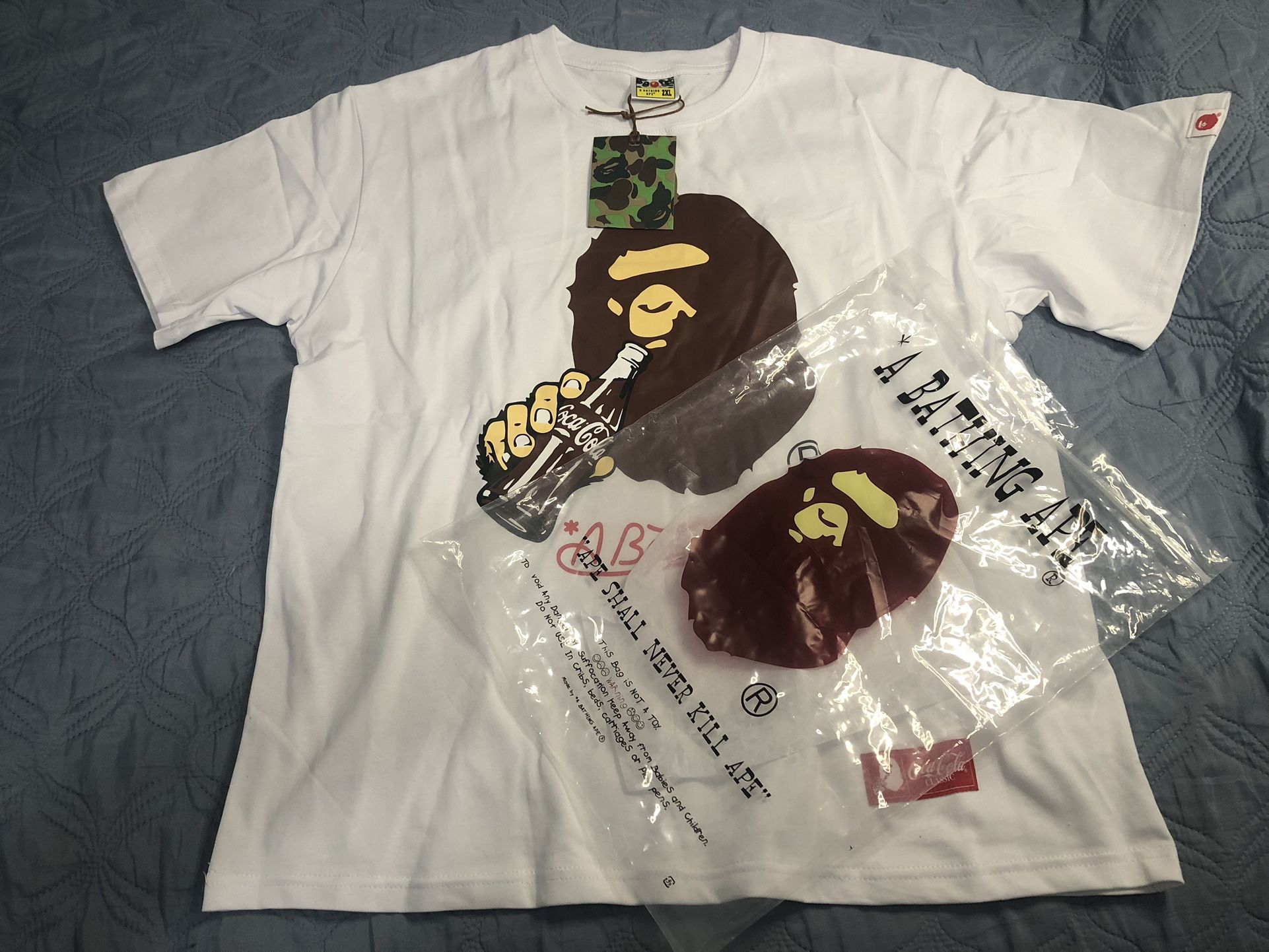 Bape x Coca-Cola Ape Head Tee White