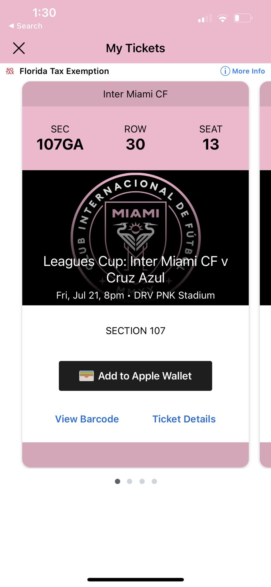 Messi First Game Intermiami Tickets