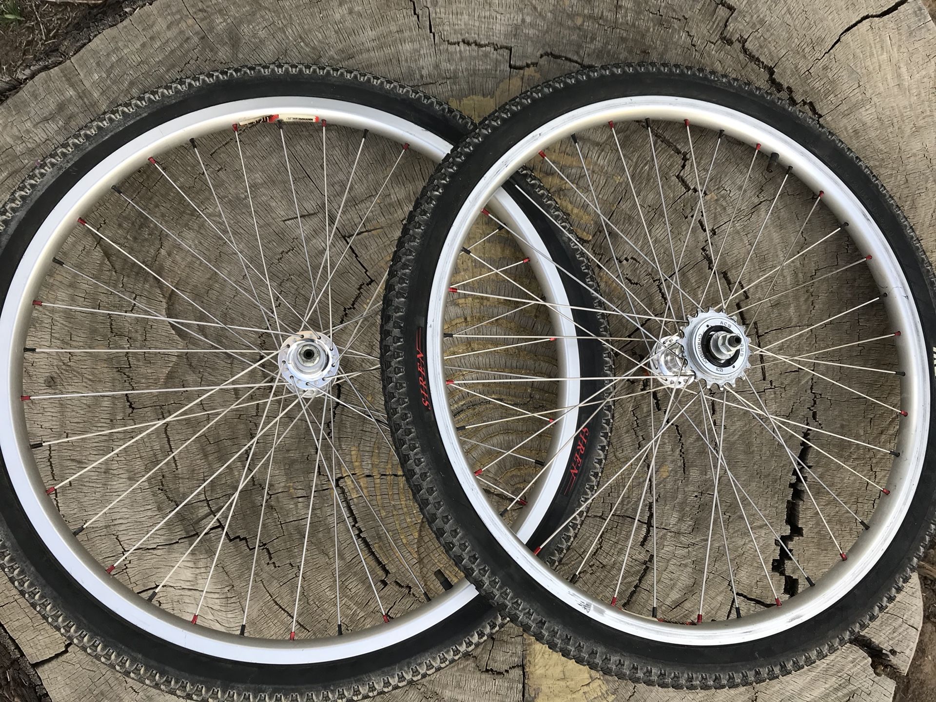 Gt mohawk hubs on 24” Wienerman rims w/ freewheel