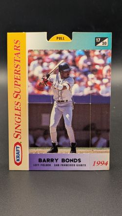 Kraft Singles Superstars Barry Bonds 1994 Baseball Card