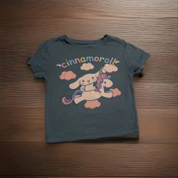 Sanrio Cinnamon Roll Cropped T-shirt Blue Anime