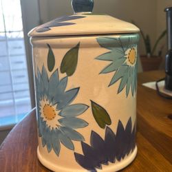 Vintage Ceramic Jar with lid .