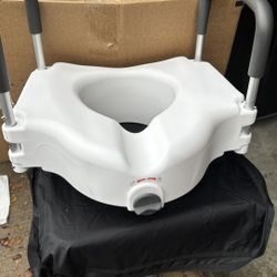 2-in-1 Raised Toilet Seat -New