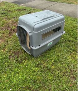 Gray Hard-Shell Pet Travel Crate
