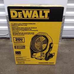 NEW 20V MAX Cordless and Corded 11 in. Jobsite Fan (Tool Only)