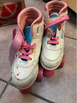 Little girl roller skates