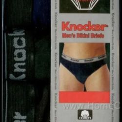 Knocker Mens Bikinis Briefs 3 Pack Multicolor Size S