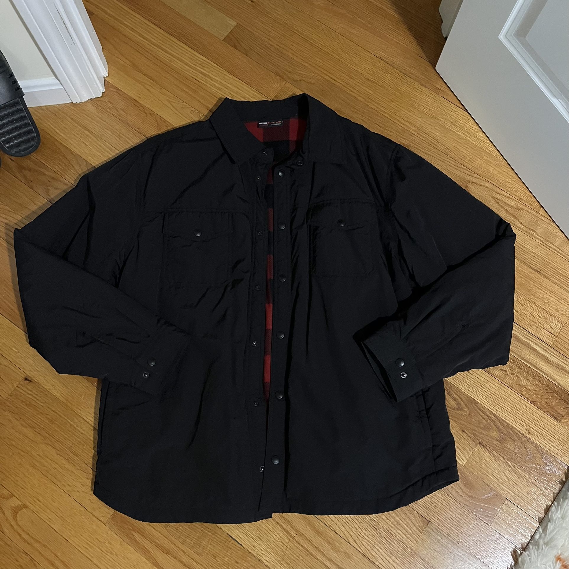 MEN'S COMMUTER TECH FLEECE-LINED SHIRT JACKET - BLACK / XL
