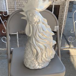 Morning Rooster Ceramic Statue 20 Inches High 