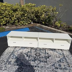 Beautiful white tv stand television table media center console cabinet