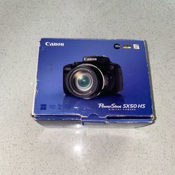 Canon PowerShot SX50 HS Black Bridge Camera 12.1MP 50x Zoom Full HD IS Screen