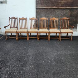 Six (6) Matching Pennsylvania House Oak Dining Room Chairs 