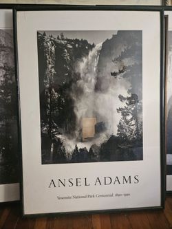 Large Ansel Adams Yosemite Centennial Framed Poster