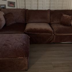 Modular Velvet Sofa + Ottomans — $1,500 (North Phoenix)