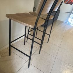 Bar stools 43’ H x 17’ W (seat 30’ H)