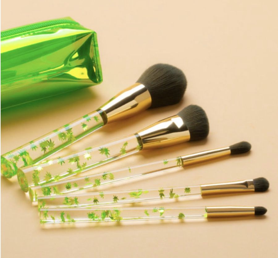 New! 6 Pc 420 Acrylic Handle Make-Up Brush Set