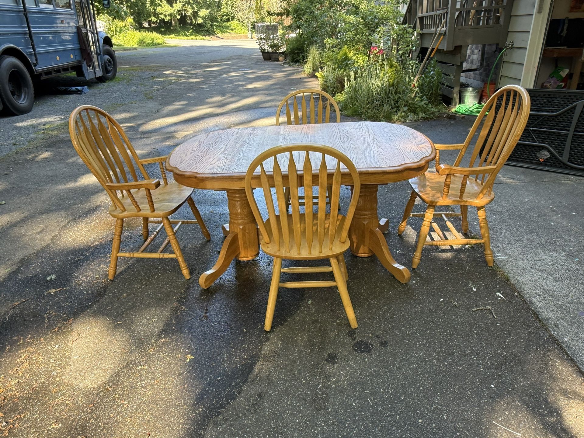 Oak Table And 4 Chairs