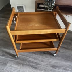 Mid Century Modern Teak Bar Cart