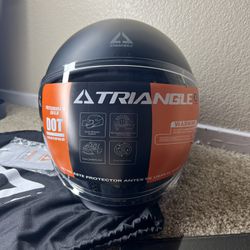 Black motorcycle helmet size S 