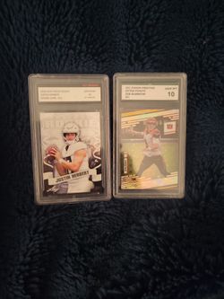 2 Cards Joe Burrow Gem Mint 10, Justin Herbert Rc #11, Gem Mint 10